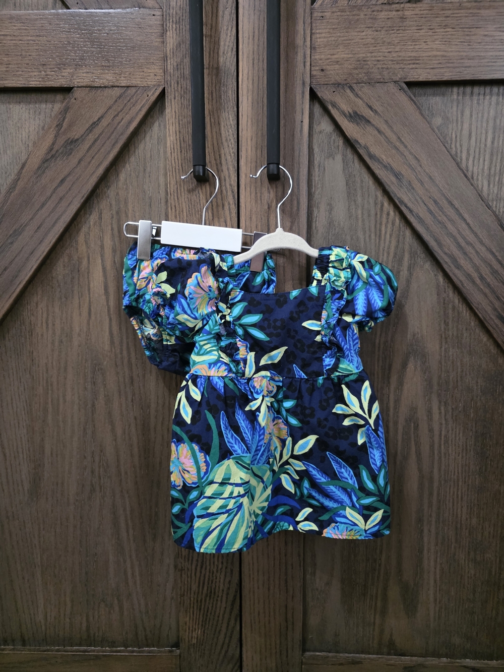 Lilly Pulitzer Navy Dress with Teal and Lime Floral Accents